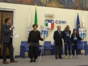 69_Premiazione Pifano (Ginnastica), Rossi e Diurczak (Hockey Prato)